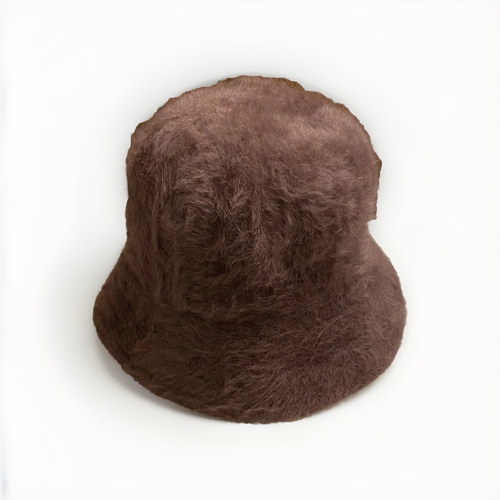 Cappelli Angora Wool Blend Bucket Hat Brown One Size EUC